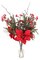 29" Poinsettia, Pine & Berry Spray – Red Artificial Holiday Floral Stem 3 Pack